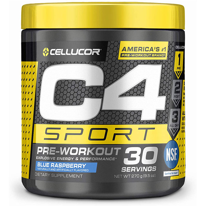 セルコア C4 リップド プレワークアウト アイシーブルーラズ 30サービング 180gC4 Ripped Explosive Pre-Workout  Icy Blue Razz 30 Servings 6.3 oz